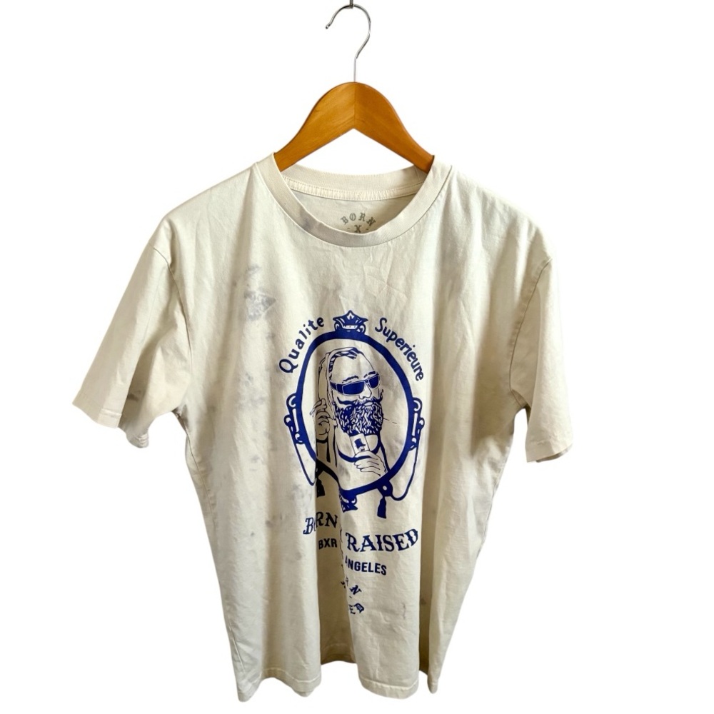 BORN X RAISED Qualite Superieure Unique Tie-Dye Graphic Tee